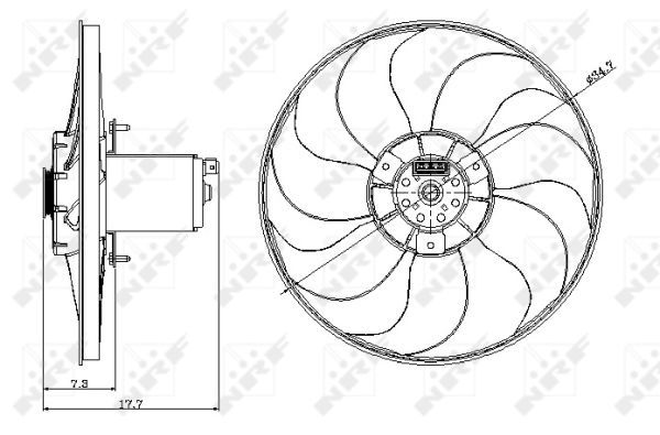 Ventilateur, refroidissement du moteur