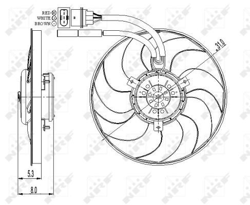 Ventilateur, refroidissement du moteur