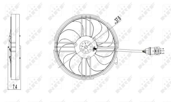 Ventilateur, refroidissement du moteur