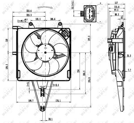 Ventilateur, refroidissement du moteur