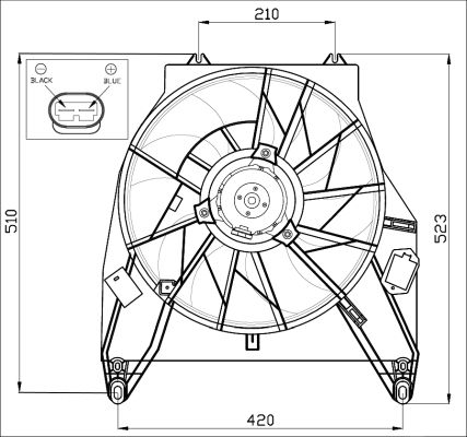 Ventilateur, refroidissement du moteur