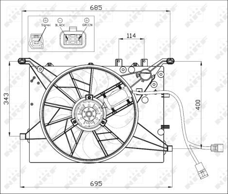 Ventilateur, refroidissement du moteur