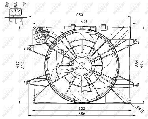 Ventilateur, refroidissement du moteur