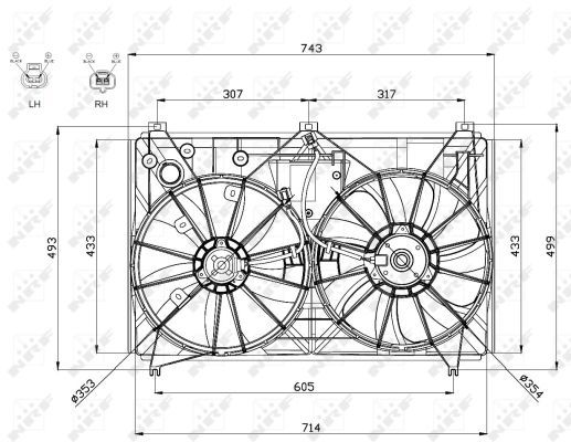 Ventilateur, refroidissement du moteur