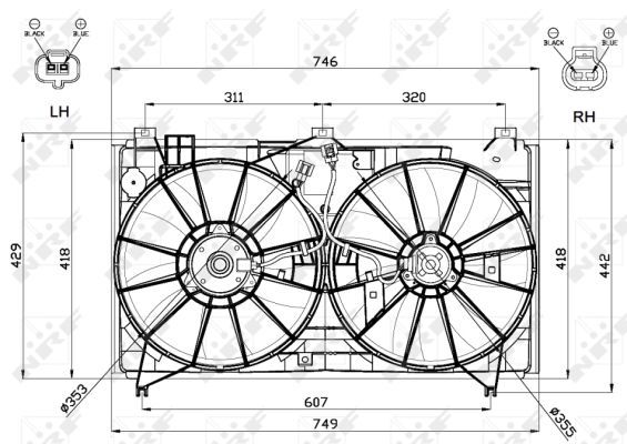 Ventilateur, refroidissement du moteur