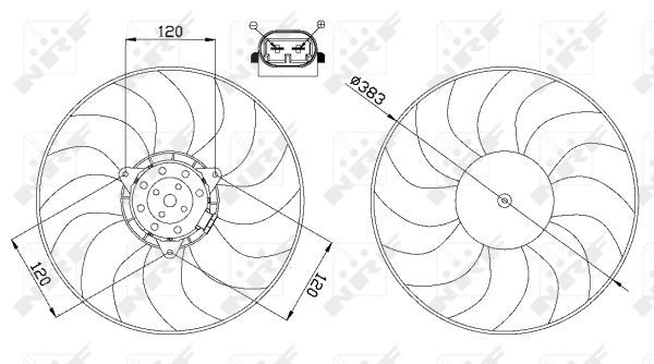 Ventilateur, refroidissement du moteur