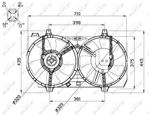 Ventilateur, refroidissement du moteur