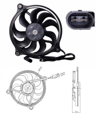 Ventilateur, refroidissement du moteur