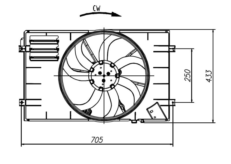 Ventilateur, refroidissement du moteur