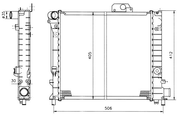 Radiateur, refroidissement du moteur