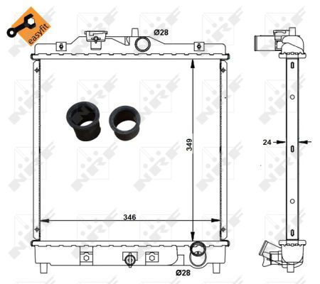 Radiateur, refroidissement du moteur EASY FIT