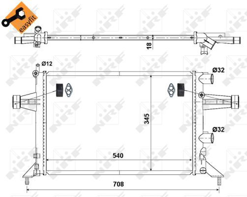 Radiateur, refroidissement du moteur EASY FIT