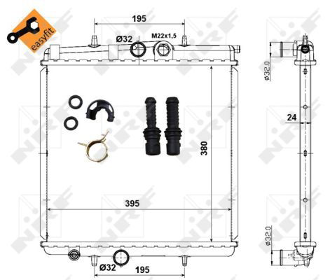 Radiateur, refroidissement du moteur EASY FIT