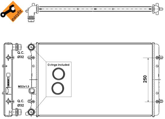 Radiateur, refroidissement du moteur EASY FIT