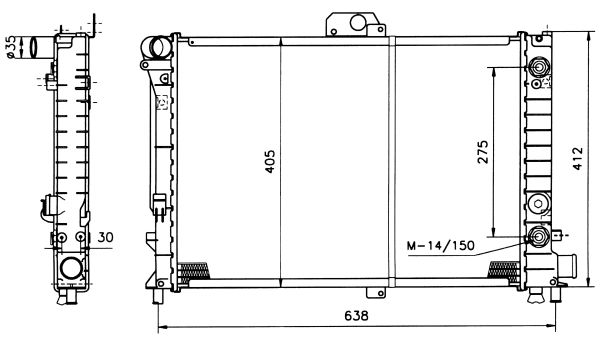 Radiateur, refroidissement du moteur