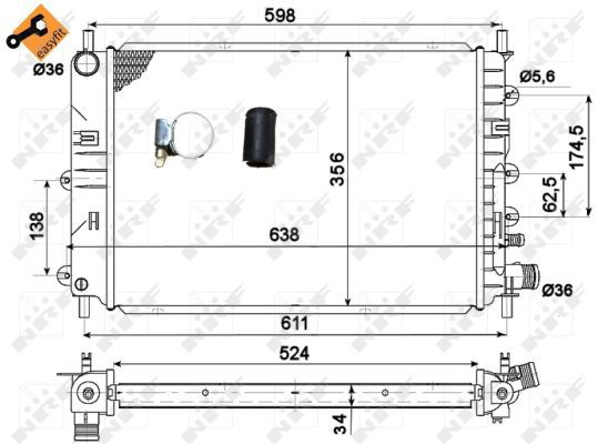 Radiateur, refroidissement du moteur EASY FIT