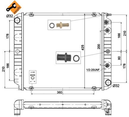 Radiateur, refroidissement du moteur EASY FIT