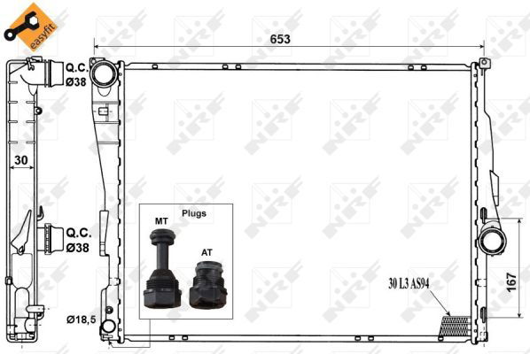 Radiateur, refroidissement du moteur EASY FIT