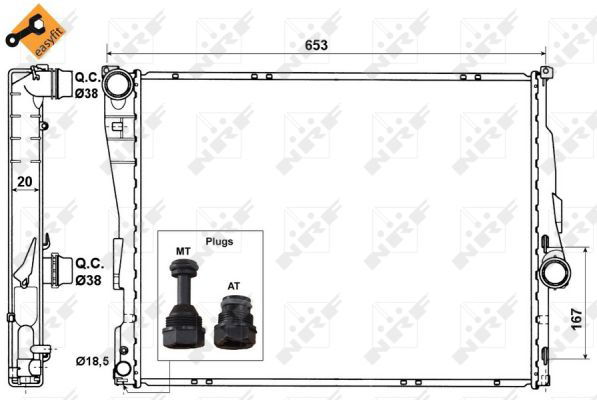 Radiateur, refroidissement du moteur EASY FIT