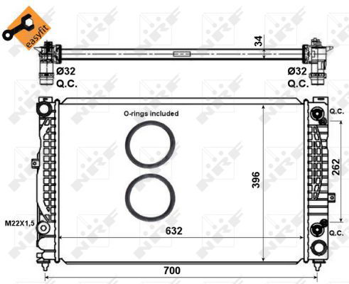 Radiateur, refroidissement du moteur EASY FIT