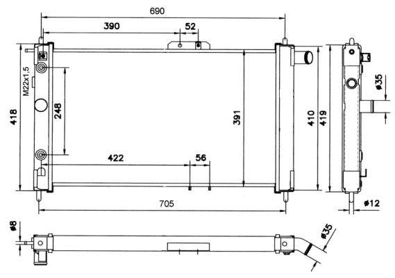 Radiateur, refroidissement du moteur