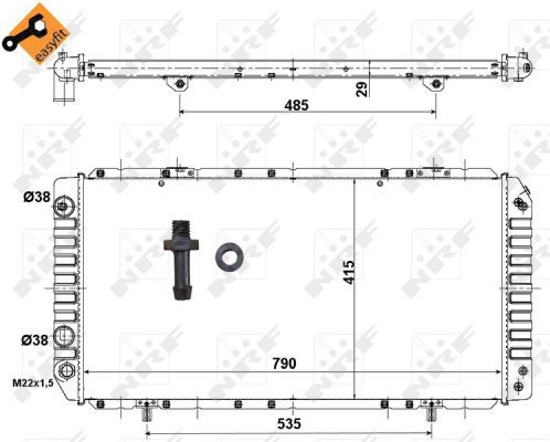 Radiateur, refroidissement du moteur EASY FIT