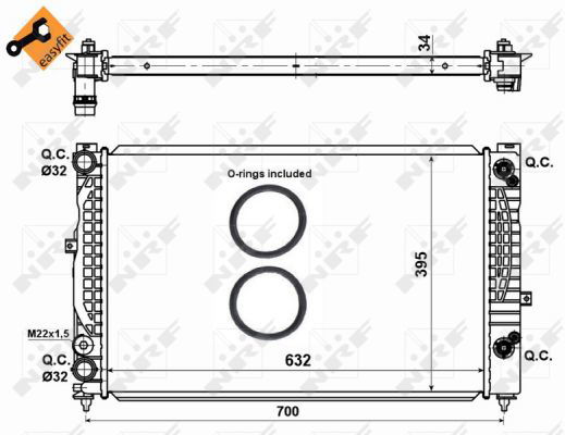 Radiateur, refroidissement du moteur EASY FIT