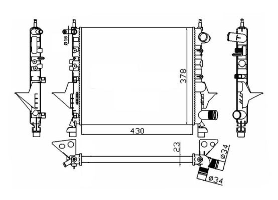 Radiateur, refroidissement du moteur