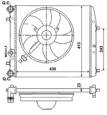 Radiateur, refroidissement du moteur