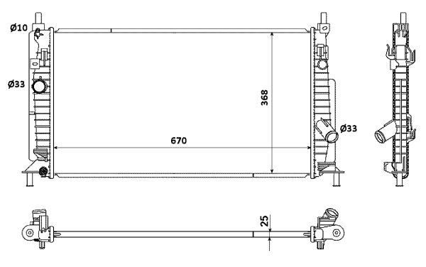 Radiateur, refroidissement du moteur