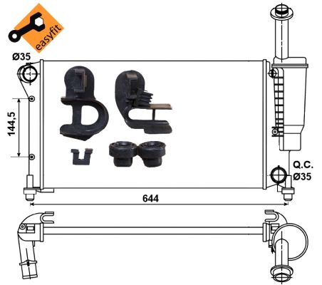 Radiateur, refroidissement du moteur EASY FIT