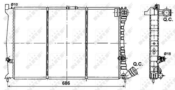 Radiateur, refroidissement du moteur