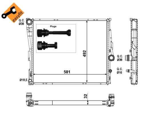 Radiateur, refroidissement du moteur EASY FIT