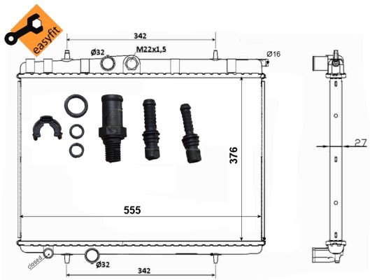 Radiateur, refroidissement du moteur EASY FIT