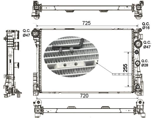 Radiateur, refroidissement du moteur