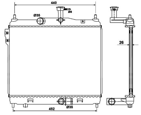 Radiateur, refroidissement du moteur