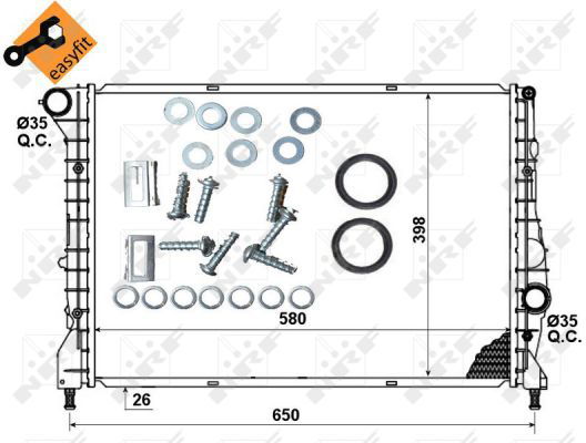 Radiateur, refroidissement du moteur EASY FIT