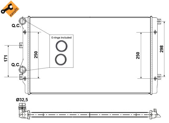 Radiateur, refroidissement du moteur EASY FIT