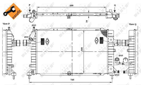 Radiateur, refroidissement du moteur EASY FIT