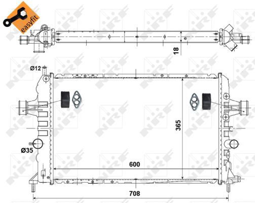 Radiateur, refroidissement du moteur EASY FIT