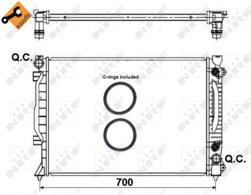 Radiateur, refroidissement du moteur EASY FIT