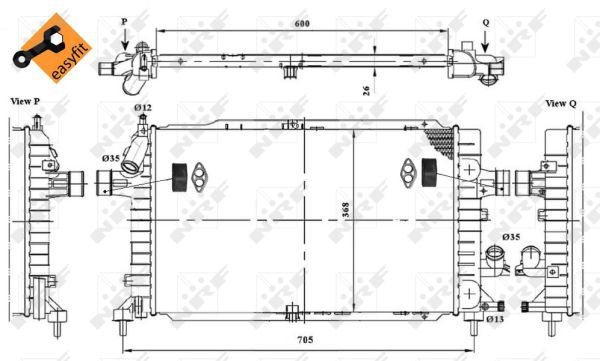 Radiateur, refroidissement du moteur EASY FIT