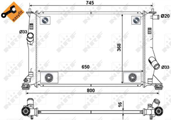 Radiateur, refroidissement du moteur EASY FIT