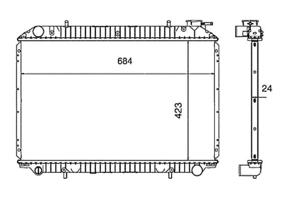 Radiateur, refroidissement du moteur