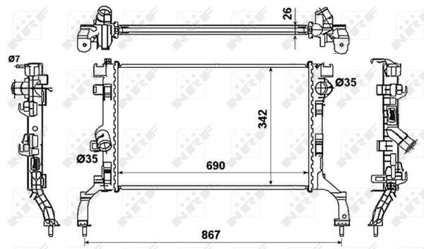Radiateur, refroidissement du moteur
