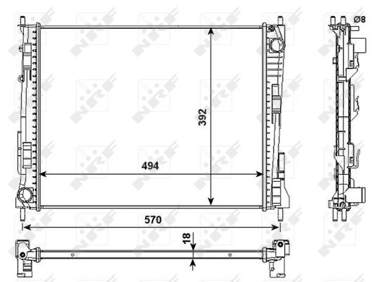 Radiateur, refroidissement du moteur