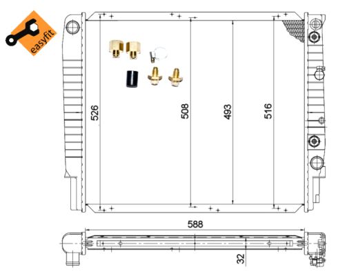 Radiateur, refroidissement du moteur EASY FIT