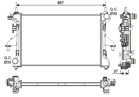 Radiateur, refroidissement du moteur