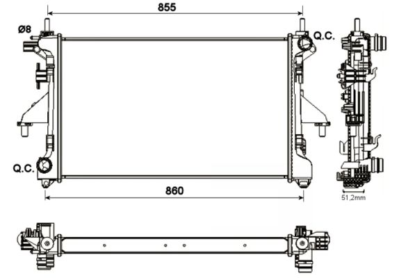 Radiateur, refroidissement du moteur