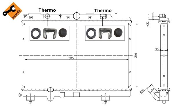 Radiateur, refroidissement du moteur EASY FIT
